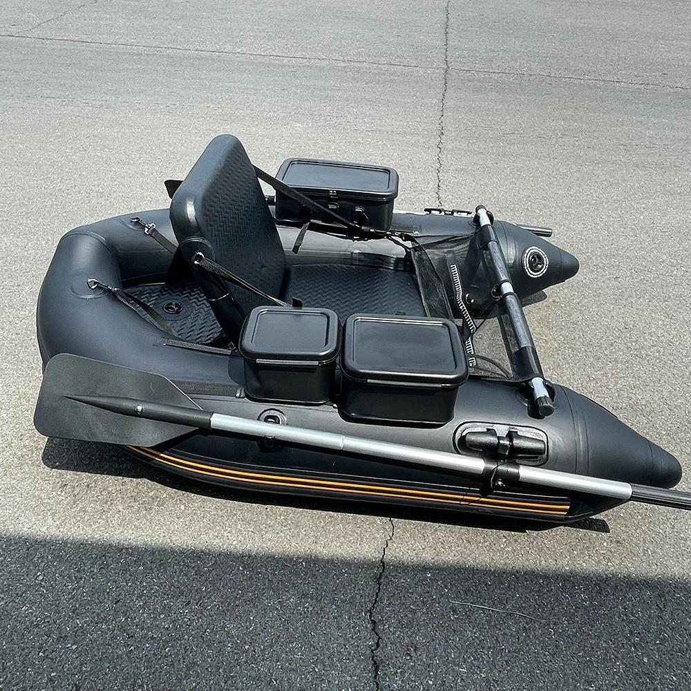 Kayak gonflable pêche PVC solide Solar Marine, bateau rame durable pour eau vive et surf casting