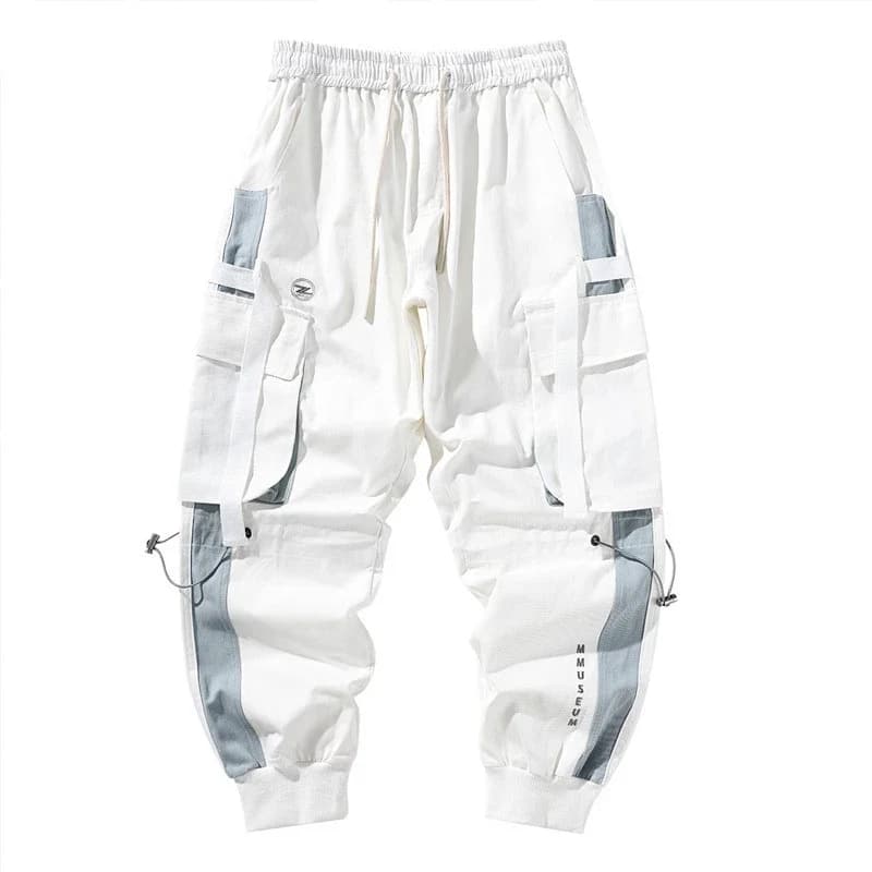Pantalon cargo élastique cordon ajustable poches à rabat pêche travail homme classique