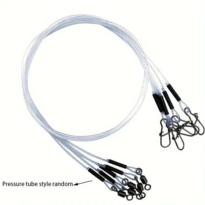 12 leurres de pêche pré-montés sur bas de ligne fluorocarbone 100% invisible, résistants à l'abrasion, avec