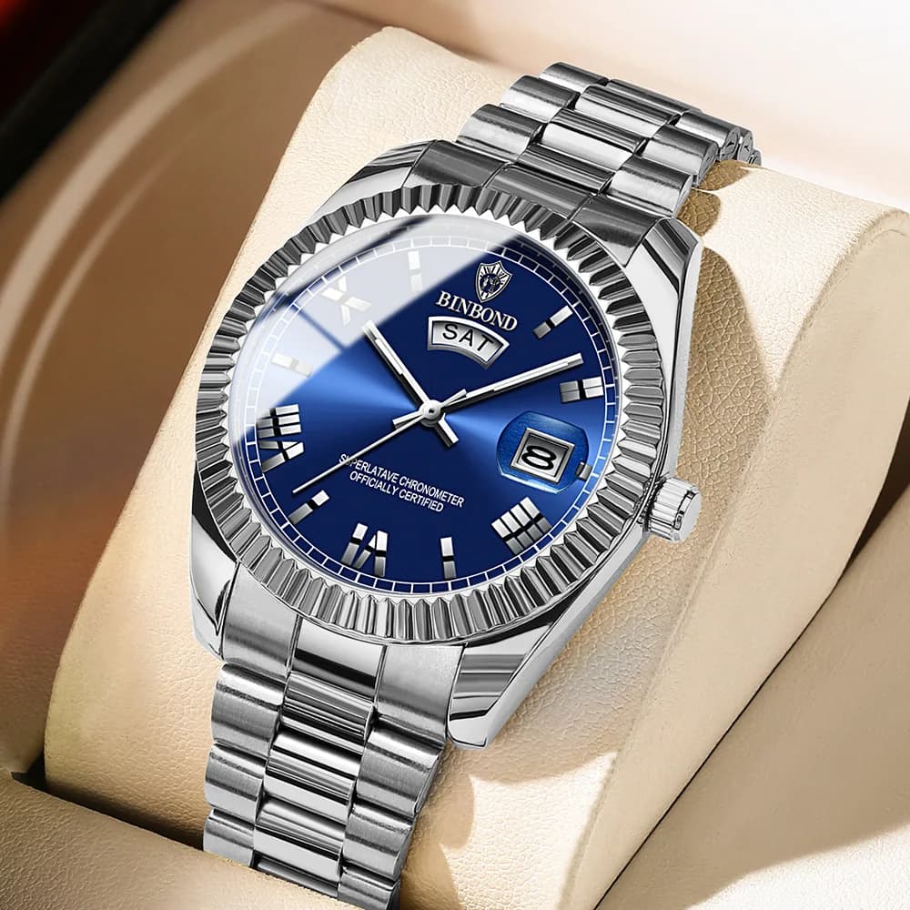 Montre homme BINBOND classique affaires sport quartz étanche lumineuse - montre personnalisée