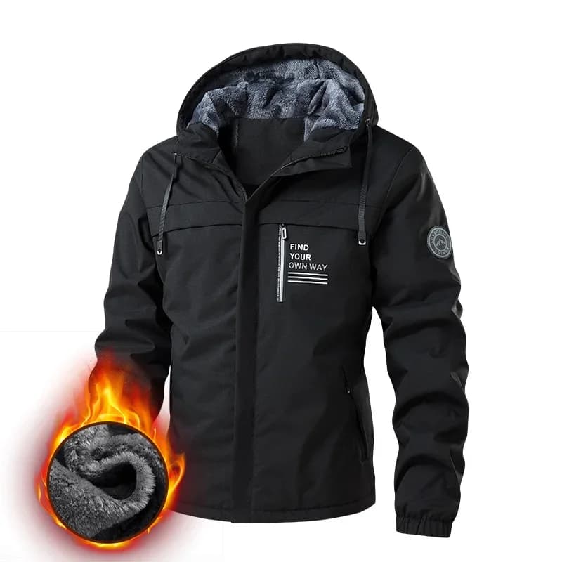 Veste aviateur capuchon homme UETEEY - Polaire chaude pour pêche hivernale et randonnée 2024