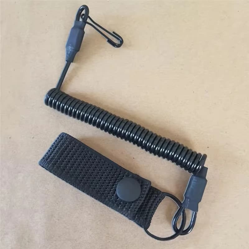Lanière élastique anti-perte tactique DIZETION - Corde pistolet antivol anti-coupure accessoires