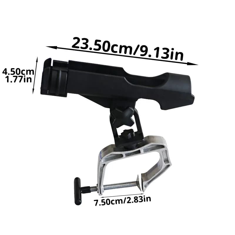 Support de valve en alliage d'aluminium noir - Fixation robuste pour bateau de pêche durable