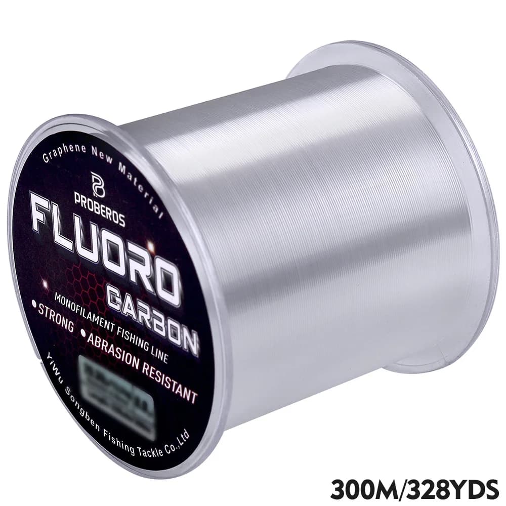 Ligne fluorocarbone 100-500M haute résistance à l'abrasion anti-frisottis pour pêche précise