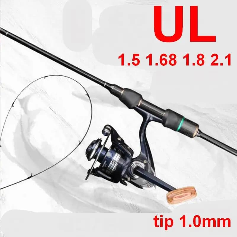 Canne UL ZZ279 1.5m-2.1m avec 2 pointes solides - Pour leurres 0.5g-8g, manches droit ou gun selon modèle