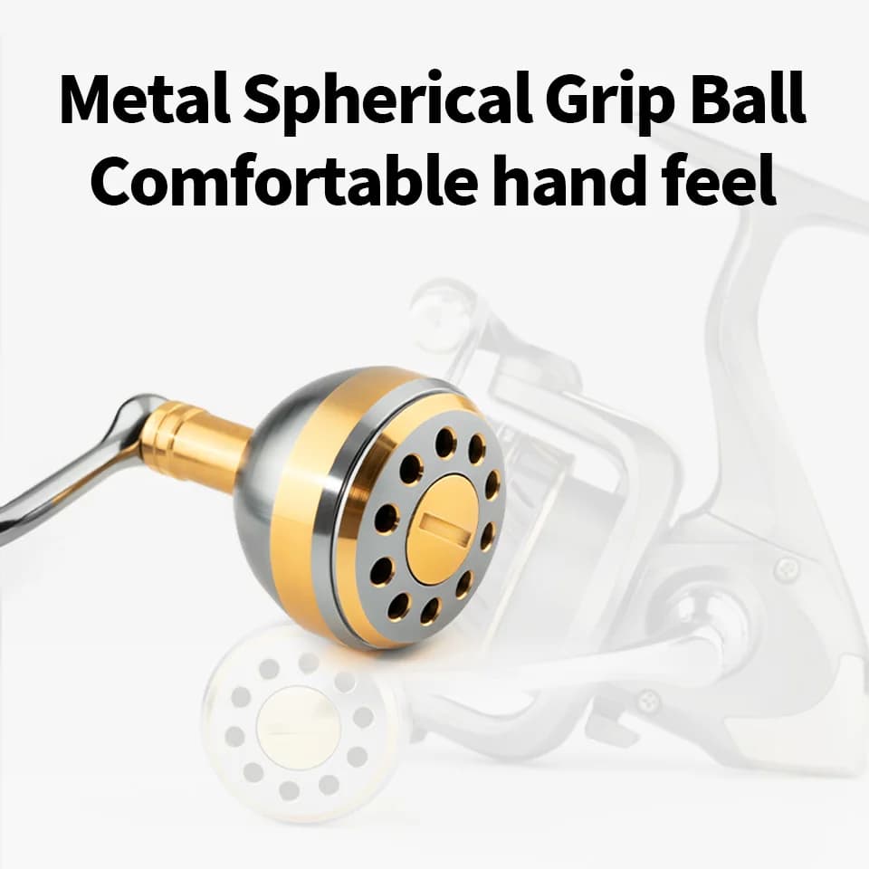 Manivelle de remplacement CHILENT pour moulinet spinning 500-7000 - Poignée pliable en alliage aluminium avec grip bille métal