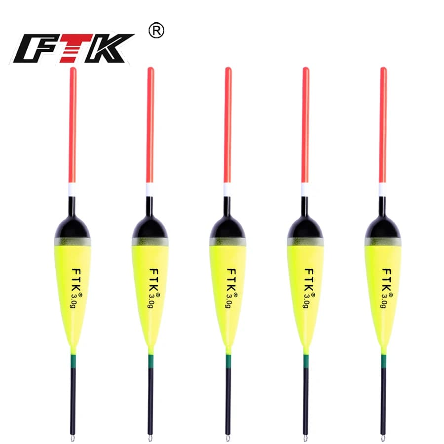 Flotteurs Bargouzine en sapin pour la pêche à la carpe, 5 pièces, 2g-4g, 15.5-20cm, bouchon vertical