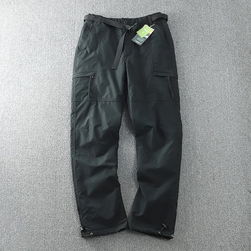 Pantalon homme imperméable coupe-vent polaire hiver droit poches multiples outdoor décontracté