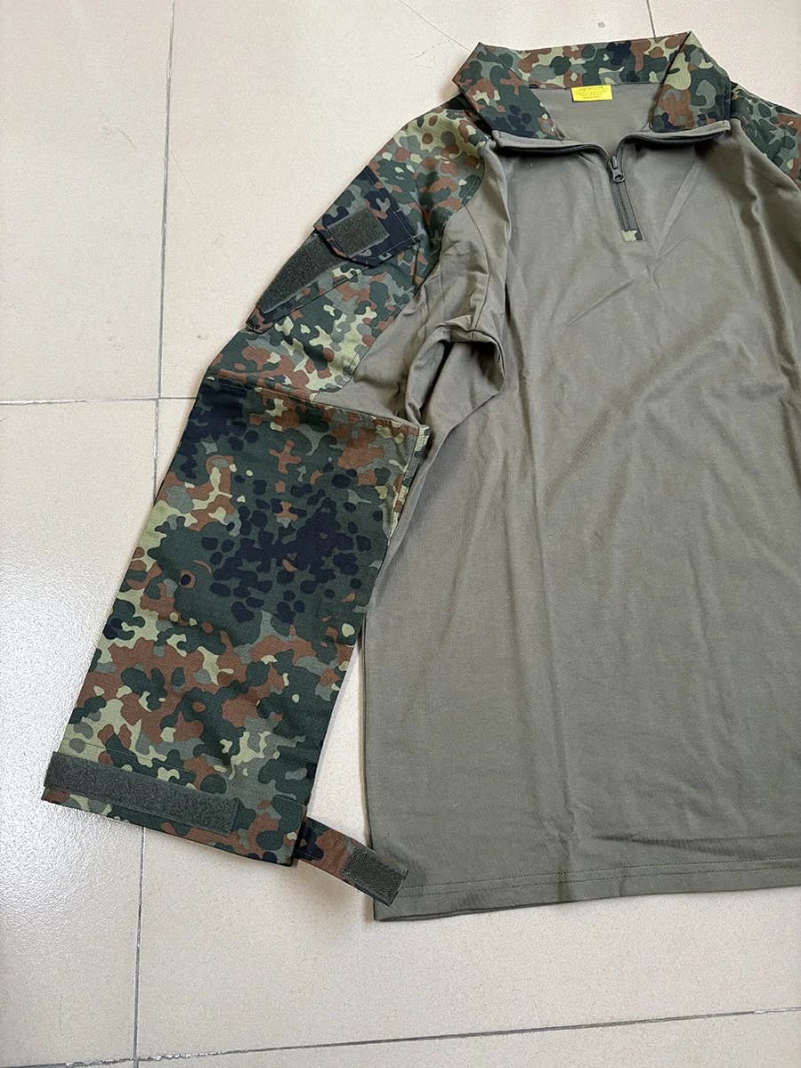 Combinaison tactique GEN3 Allemagne complète pour pêche professionnelle - Haut et pantalon camouflage Flecktarn