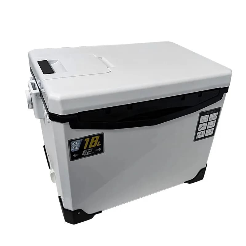 Glacière de pêche 10L à 48L avec aérations portables - Bac de rangement équipement pêche - Conservation poissons