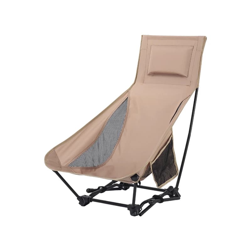 Chaise de pêche surélevée à structure quatre coins - Siège ergonomique avec support tête pour longues sessions