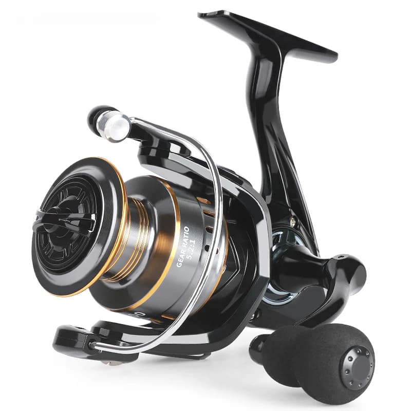 Moulinet Spinning Professionnel 1000-7000 - Rapport 5.2:1 et bobine métal CNC pour eau douce et mer