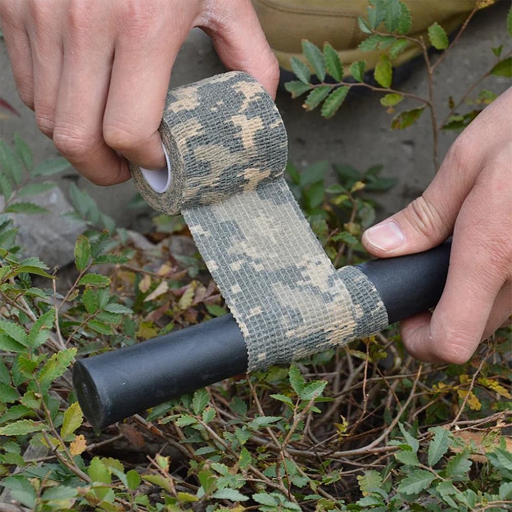 Ruban camouflage invisible 4.5m réutilisable self cling pour fusil chasse pêche camping tissu wrap