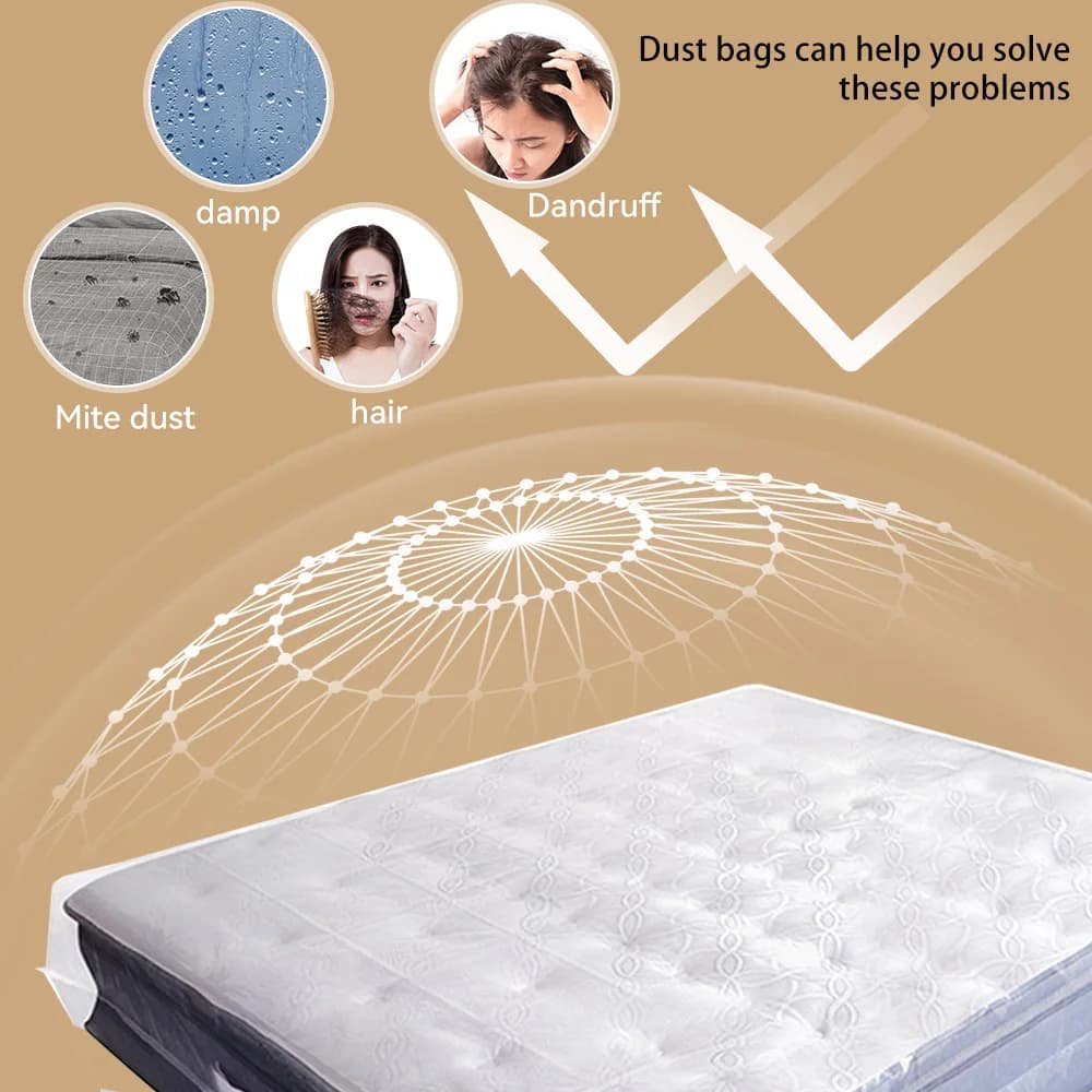 Housse matelas protection déménagement pêche - Sac plastique étanche anti-poussière pour couchage
