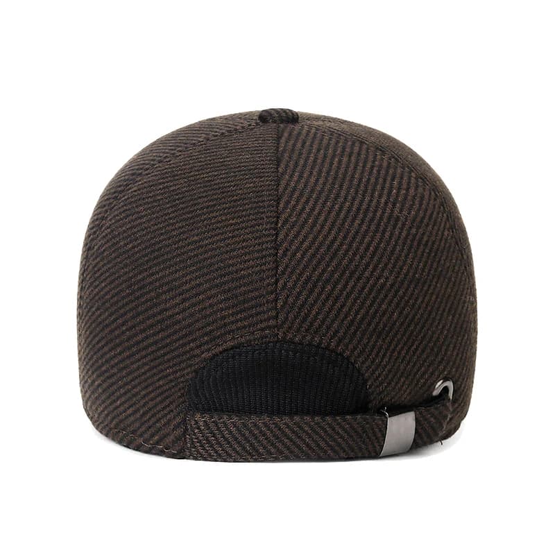 Casquette hiver pêche avec rabats oreilles - Homme ajustable marche course extérieur