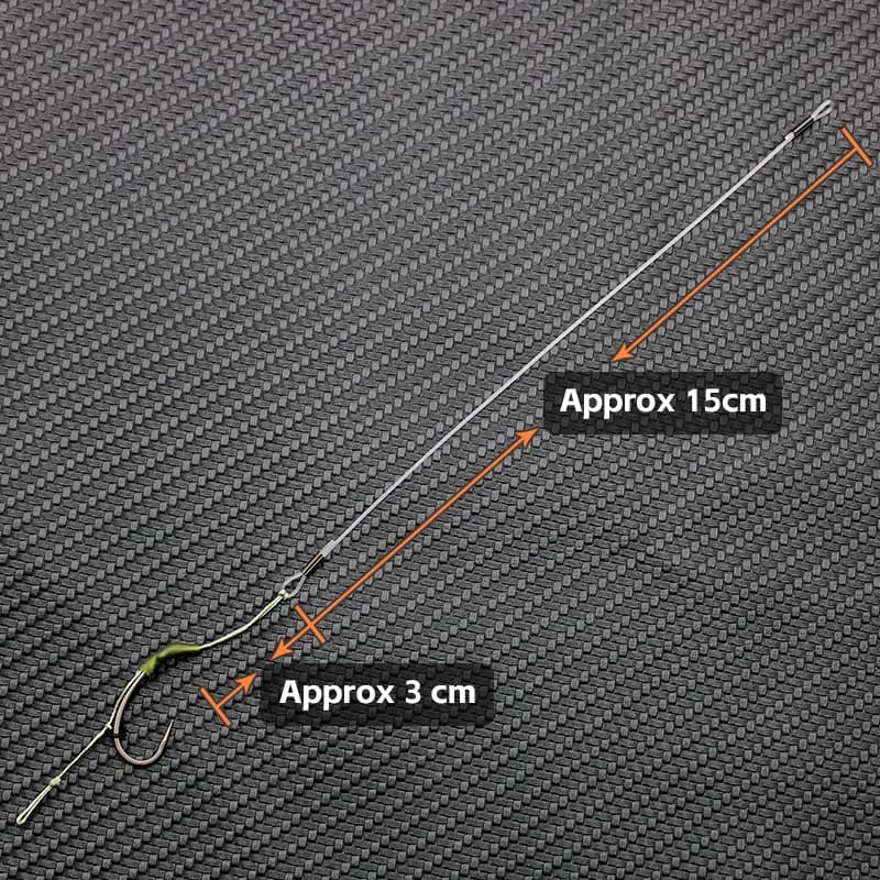 3 hameçons pour carpe avec avançons et boucles, tailles 2 4 6, montage combi rig 35lb