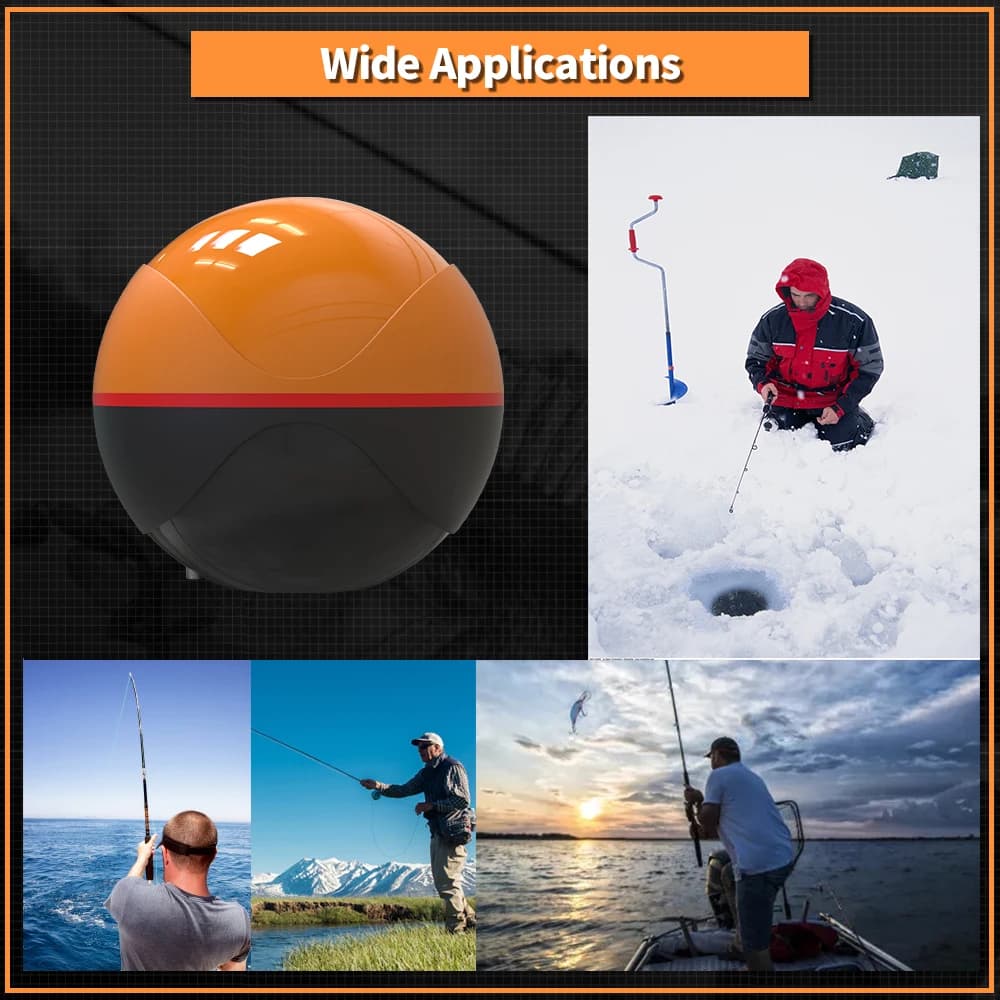 Sondeur écho Erchang F68 sans fil 100M compatible iOS/Android - Détecteur WiFi pour pêche en lac et mer