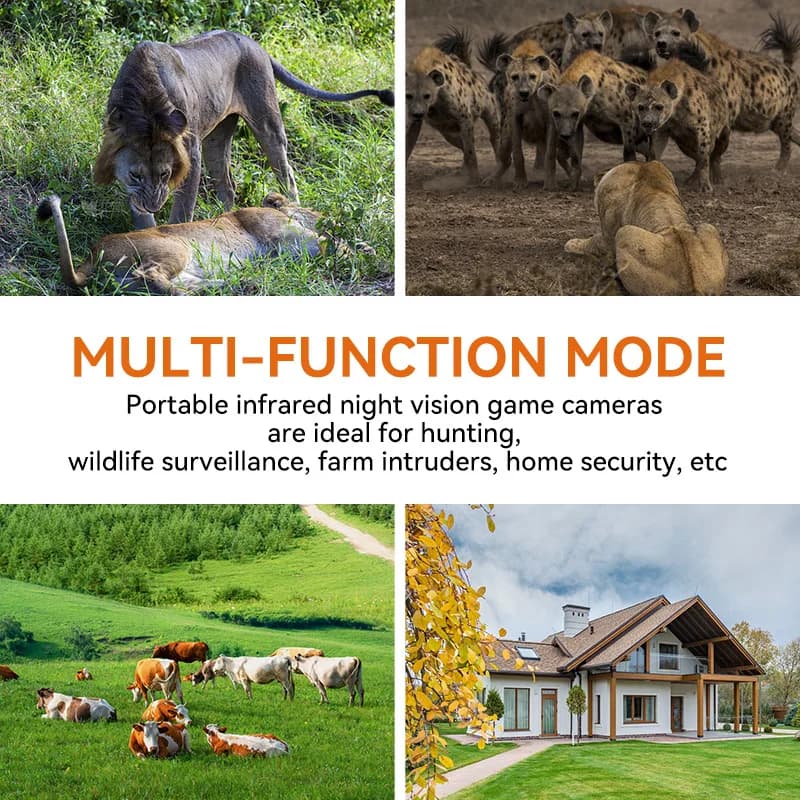 Caméra trail WiFi extérieure 2.7K étanche IP66 déclenchement mouvement vision nocturne chasse surveillance faune