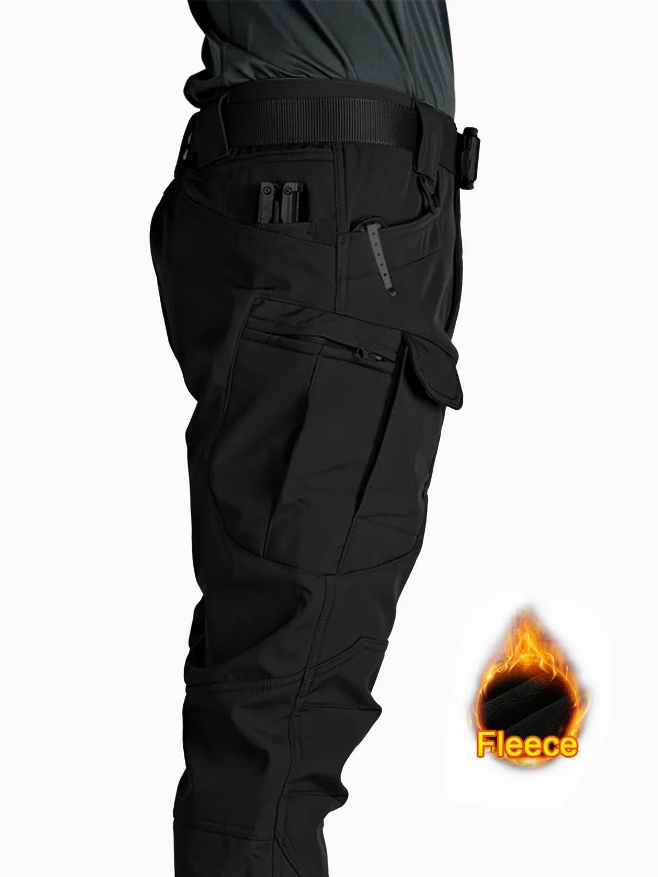 Pantalon cargo pêche avec poches rabattables pour randonnée pêche et pêche itinérante