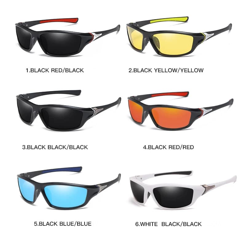 Lunettes de soleil polarisées sport pêche vélo - Protection UV 400 hommes femmes extérieur