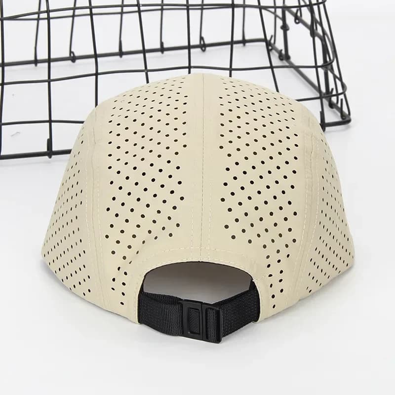 Casquette 5-panel perforée légère respirante - Chapeau pêche running séchage rapide été