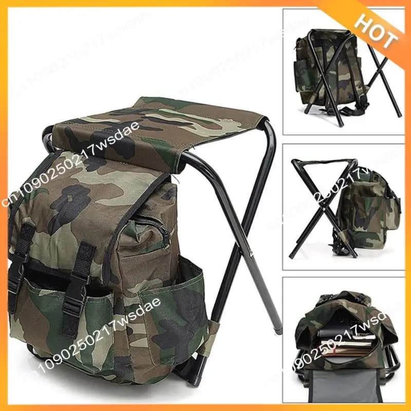 Chaise refroidissante sac à dos X08A portable pliable siège tabouret pêche équipement extérieur camping randonnée