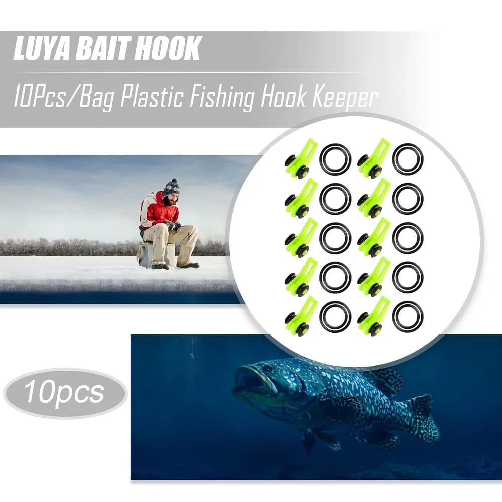 Lot 10 anneaux silicone JOOYOO pour canne à pêche garde hameçons appâts leurres pêche sécurisée facile