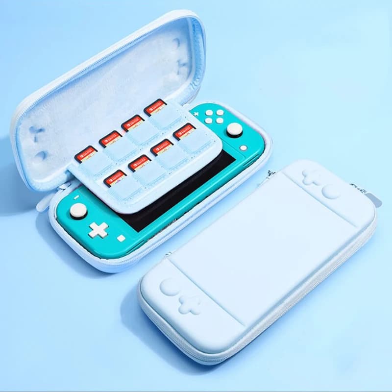 Étui rigide 3 en 1 pour Switch Lite - Transport et rangement avec accessoires et grip mignon inclus