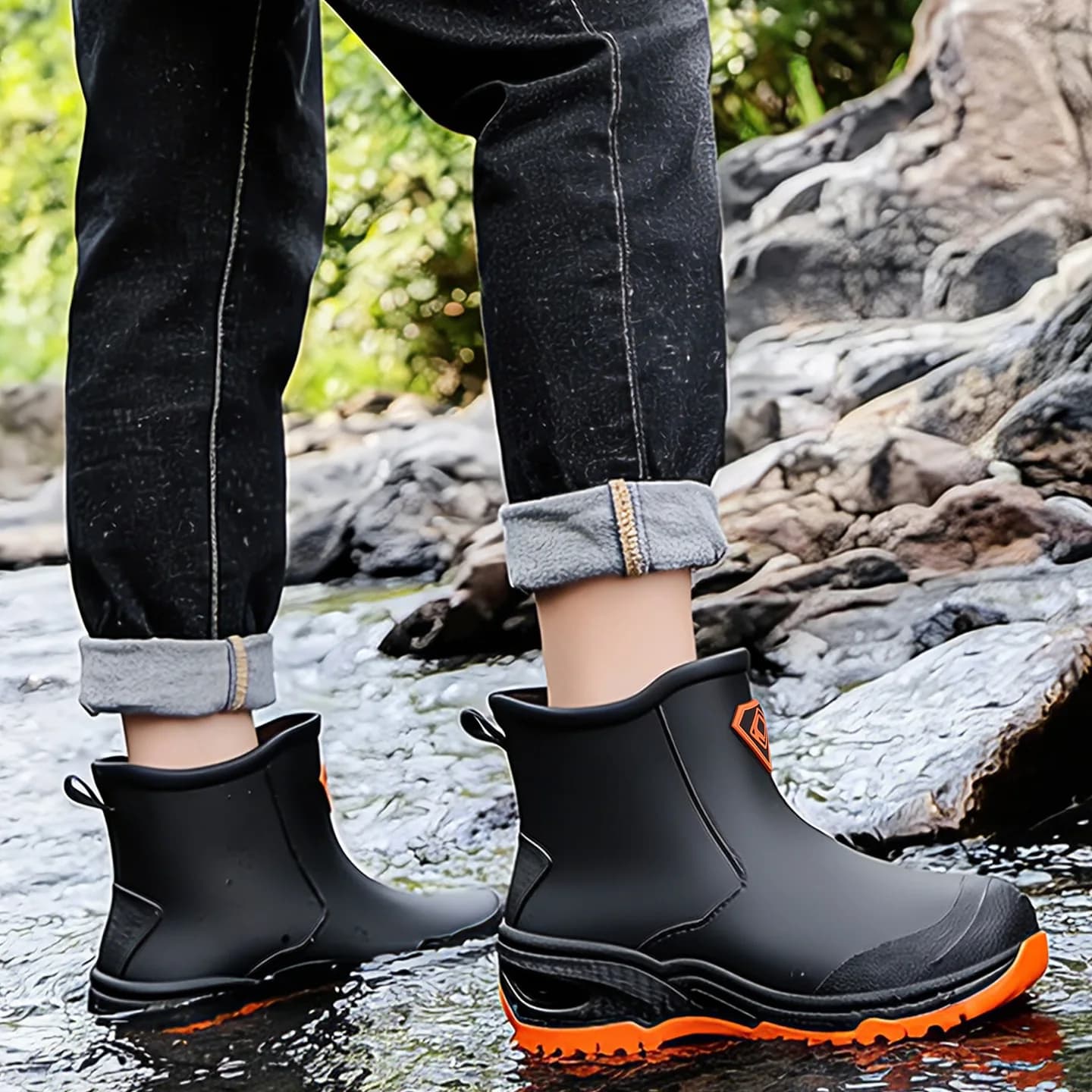 Bottes courtes homme écologiques étanches mode militaire vert randonnée aquatique qualité tendance