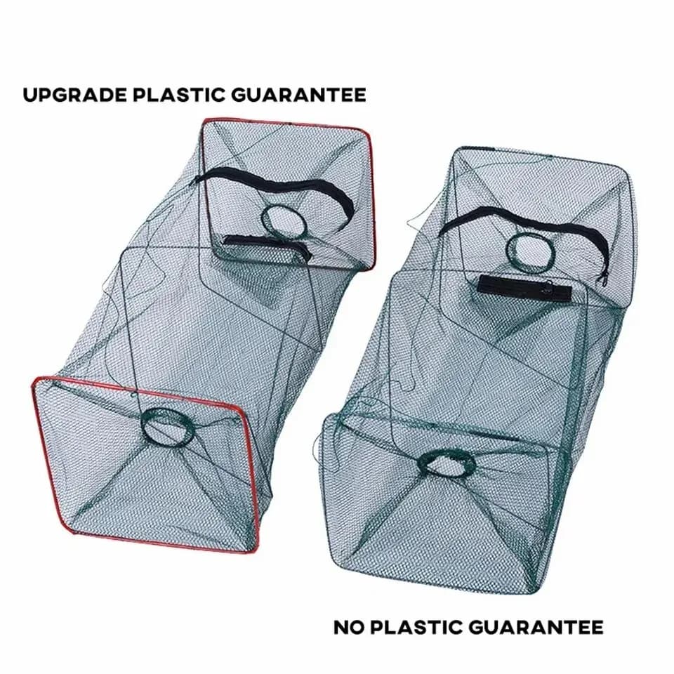 Filet de pêche pliable en nylon pour crabes, crevettes et écrevisses, piège fin pour pêcheur loisir en extérieur