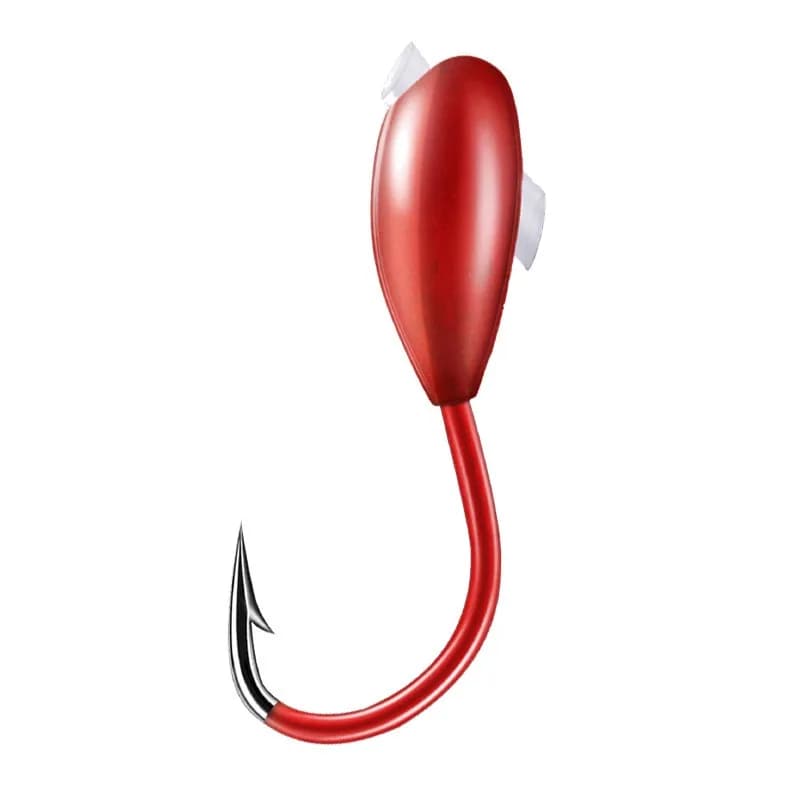 Hameçons de pêche à la carpe avec appât ver rouge, têtes renversées ultra-réalistes, tailles 0.1 à