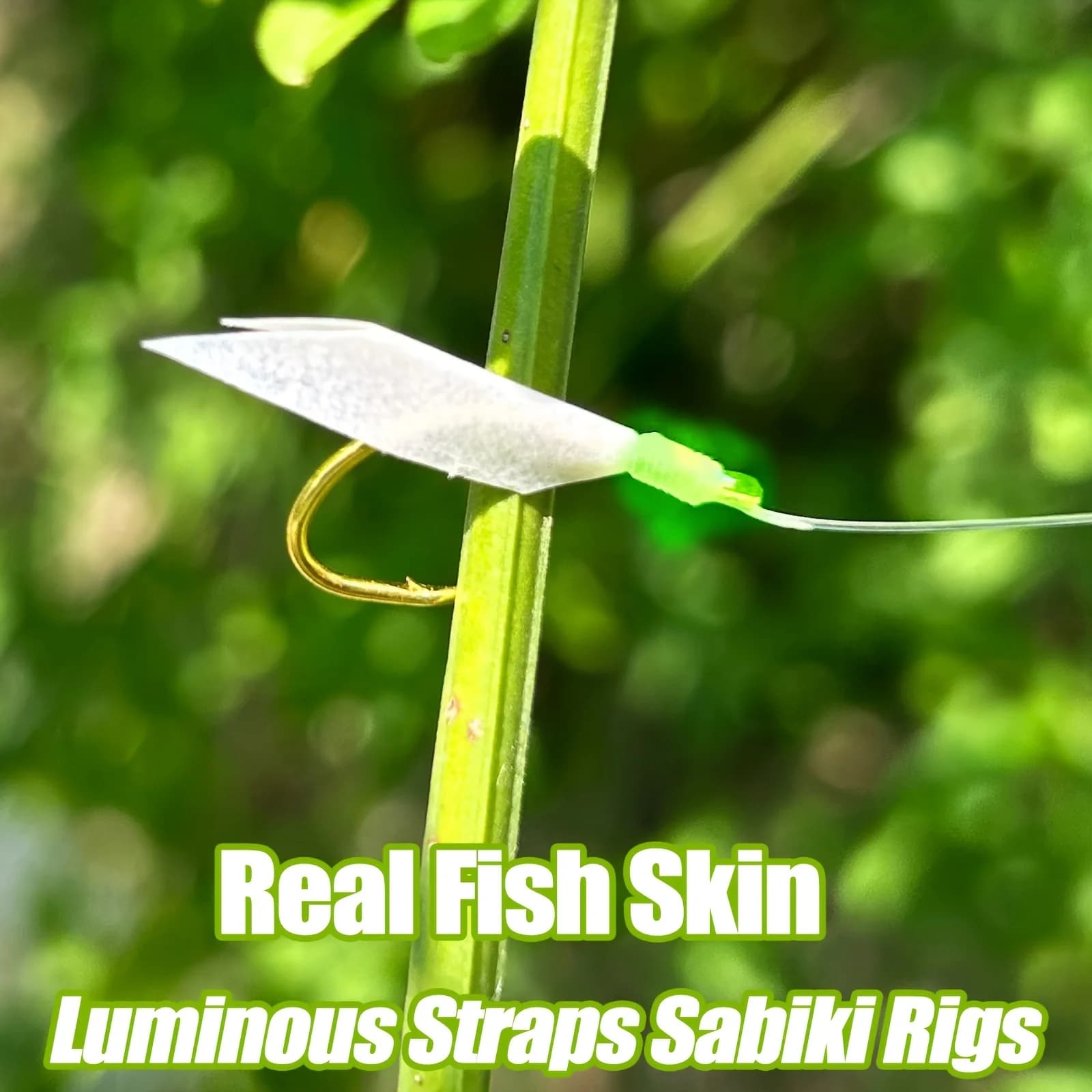 Packs sabiki rig pêche nuit - Hameçons phosphorescents peau poisson eau douce/mer 5-10 sets