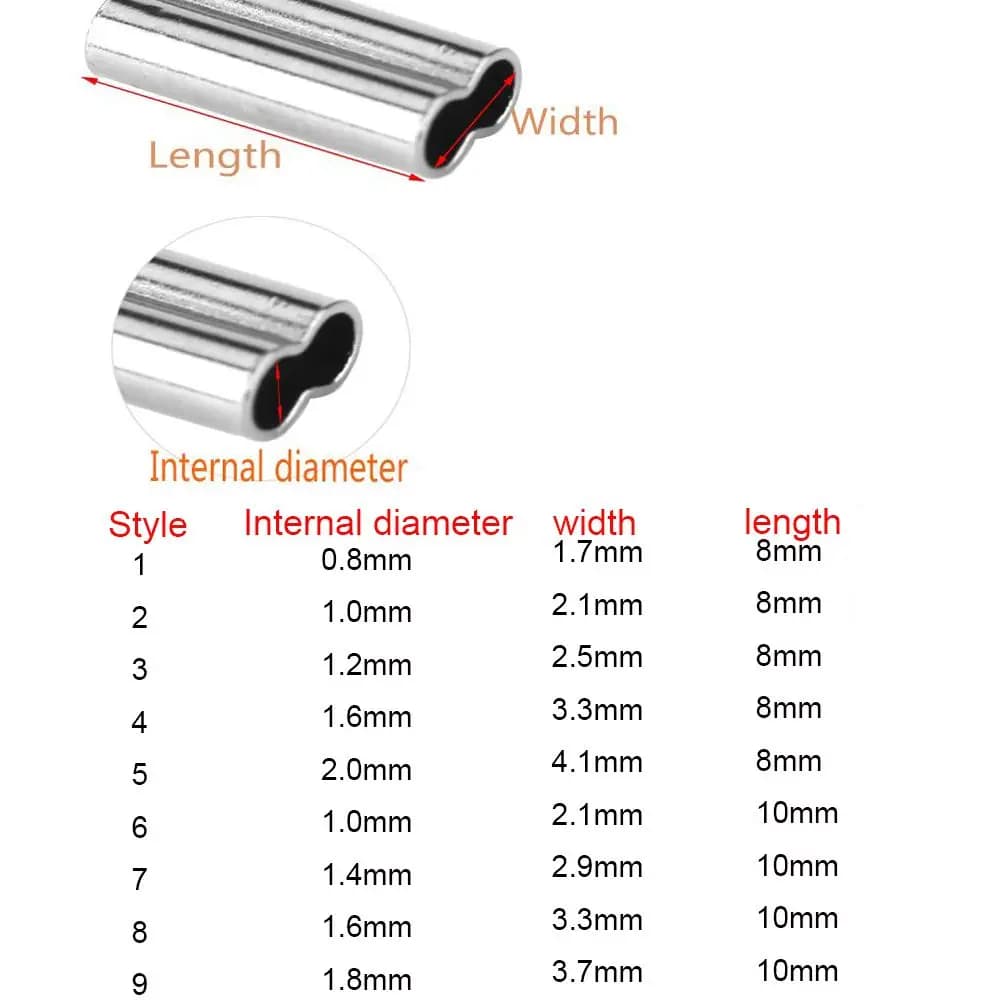 100 pièces manchons de sertissage simples et doubles pour connecteurs de pêche, outils de montage