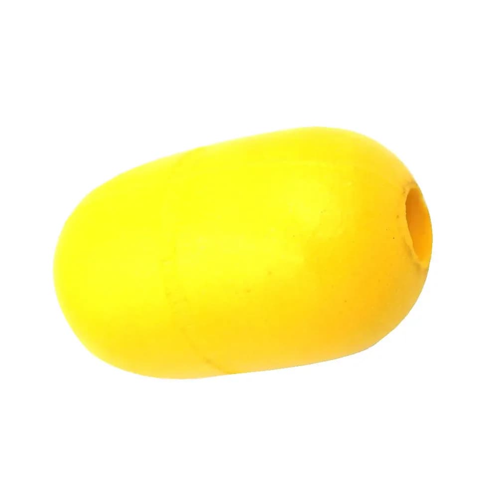Flotteurs ligne pêche plastique jaune 1cm diamètre intérieur 2.4*1.5inch 5-10 pièces