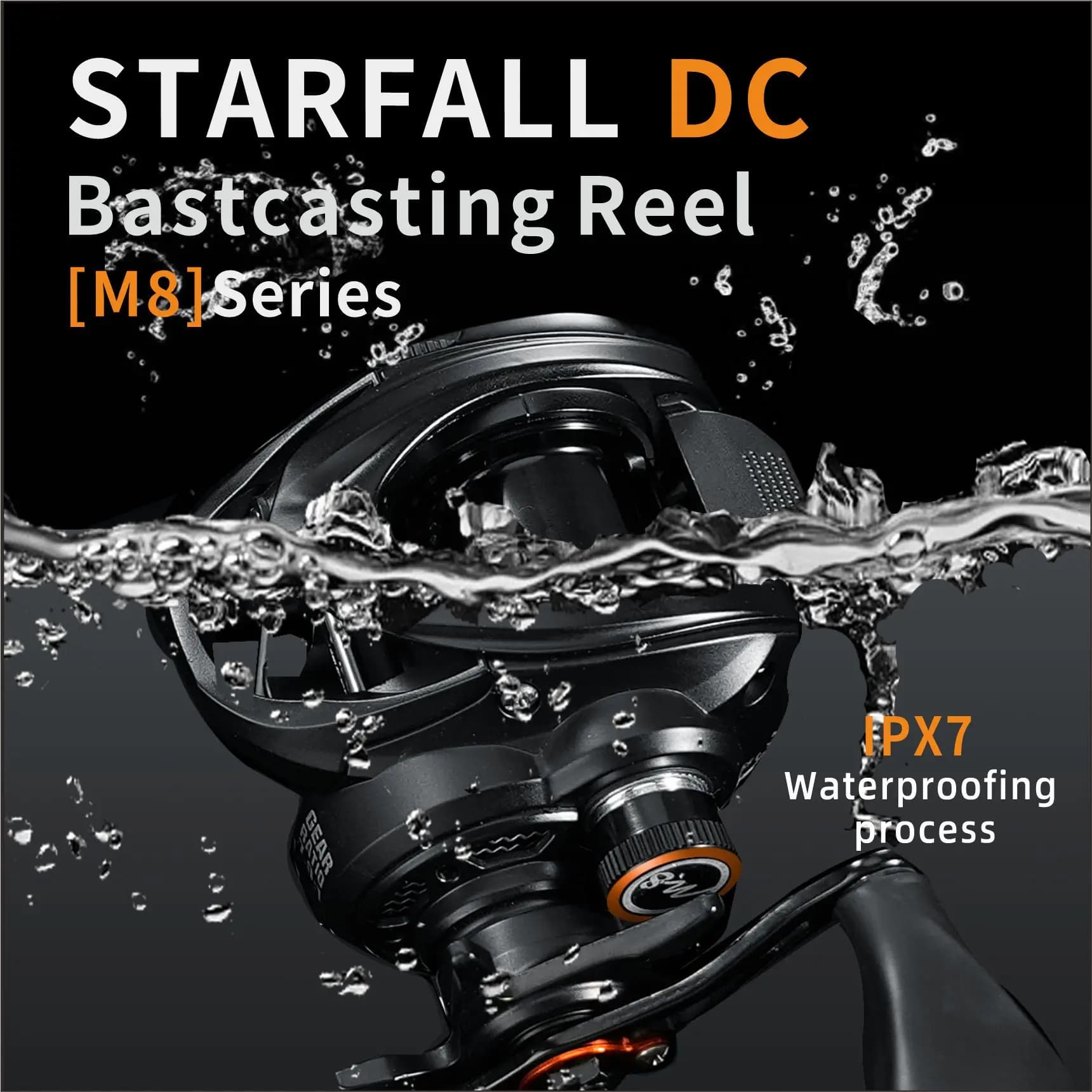 Moulinet casting frein numérique Starfall 149g ratio 7.0:1 - Pêche leurres léger haute performance