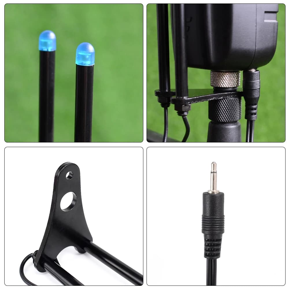 Hirisi SN4 4Pcs Barres Anti-Enrochement pour Détecteurs de Touche avec LED 4 Couleurs - Accessoires Pêche Carpe