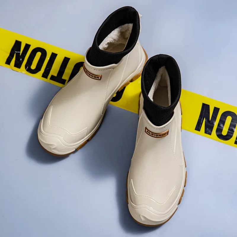 Bottes de pluie mi-mollet unisexes anti-dérapantes grandes tailles pour hommes et femmes