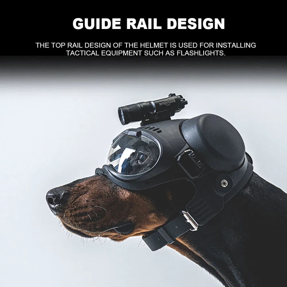 Casque de protection tactique pour chien de chasse - Équipement sécurité canin pêche