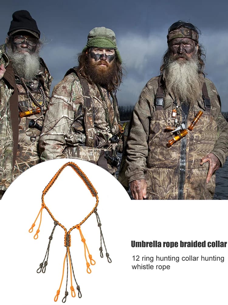 Lanière corde pour sifflet appel canard chasse - Support décordage pour appelants et leurres