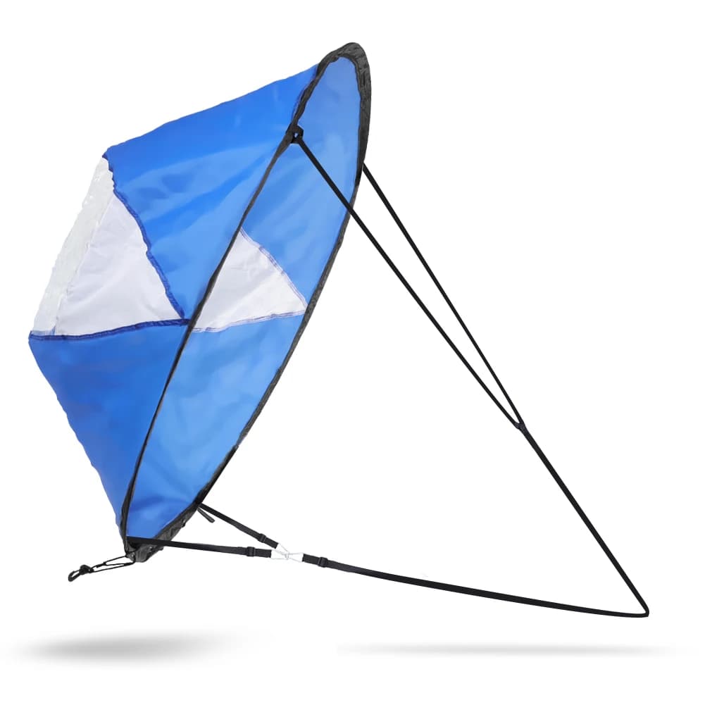 Voile pliable transparente 108cm pour kayak et canoë - Sac de rangement bleu et blanc étanche