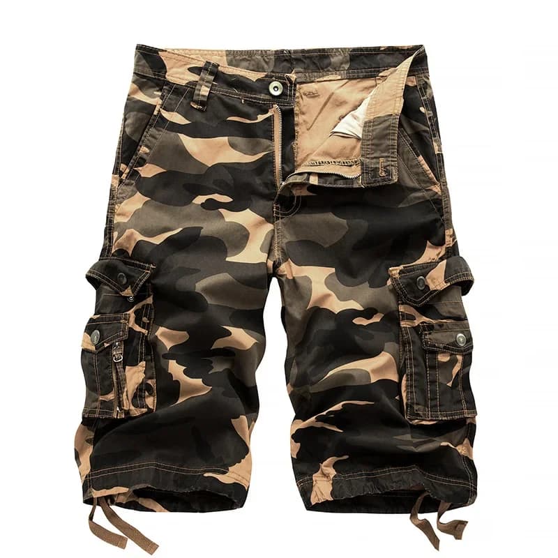 Short camouflage ample homme grande taille pêche - Modèle 5 poches confort travail taille 083