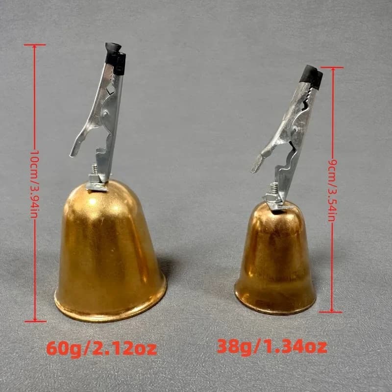 Cloche d'alarme morsure poisson en cuivre fer forgé pour pêche en mer - Alerte sonore fiable