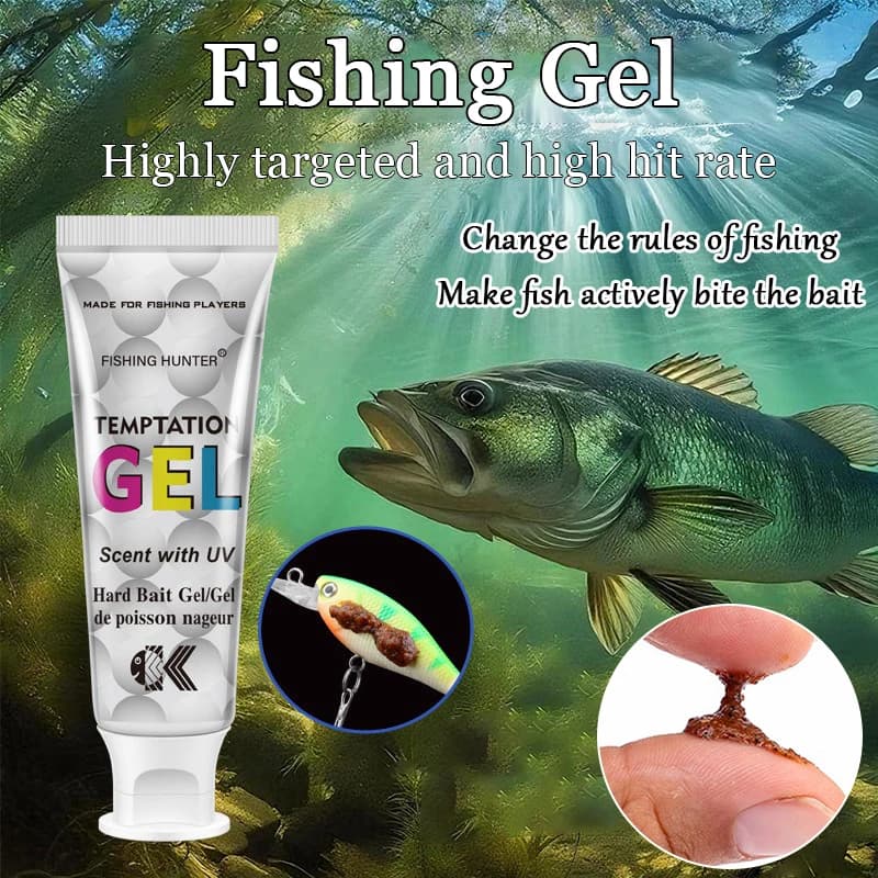 Gel attractant pêche 50ml - Odeur poisson intense pour appâts - Attire carpe, truite, brochet