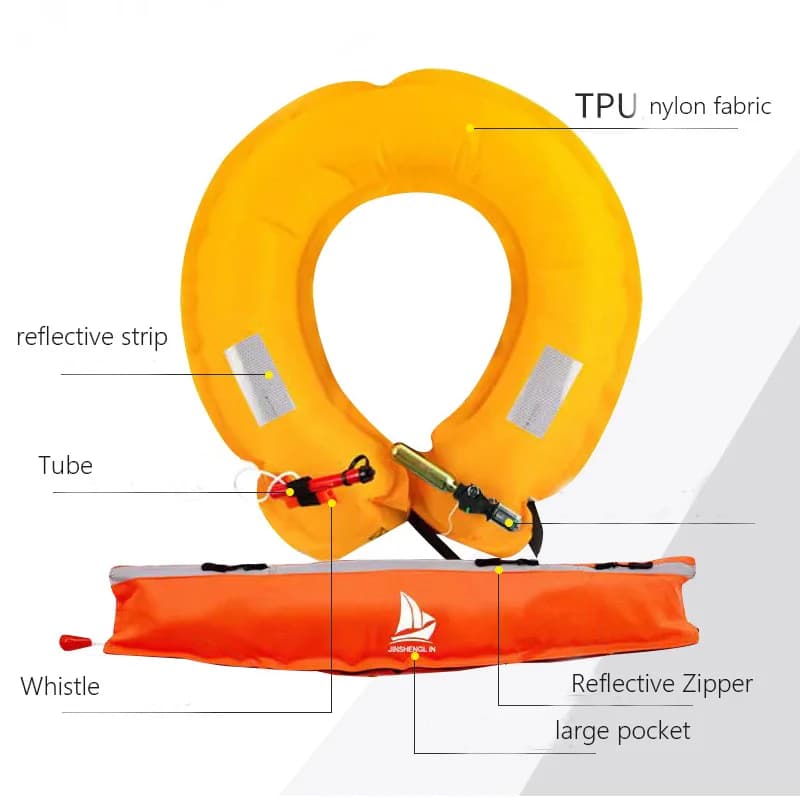 Gilet de sauvetage gonflable manuel automatique pêche adulte haute flottabilité ceinture PFD natation