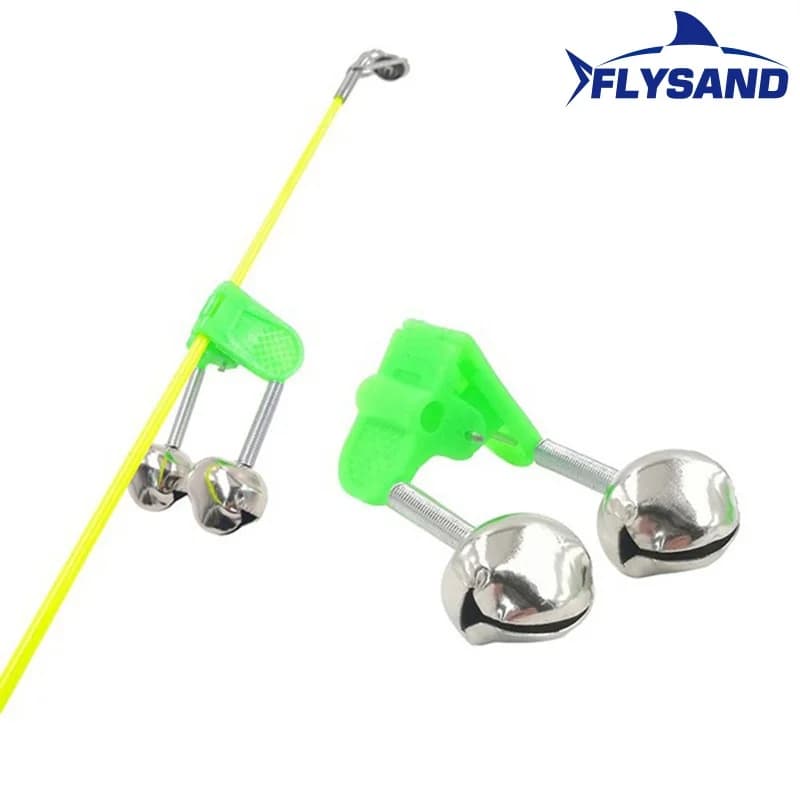 Cloches double alarme FLYSAND LED rouge et verte - Alarme lumineuse et sonore pour pêche nocturne