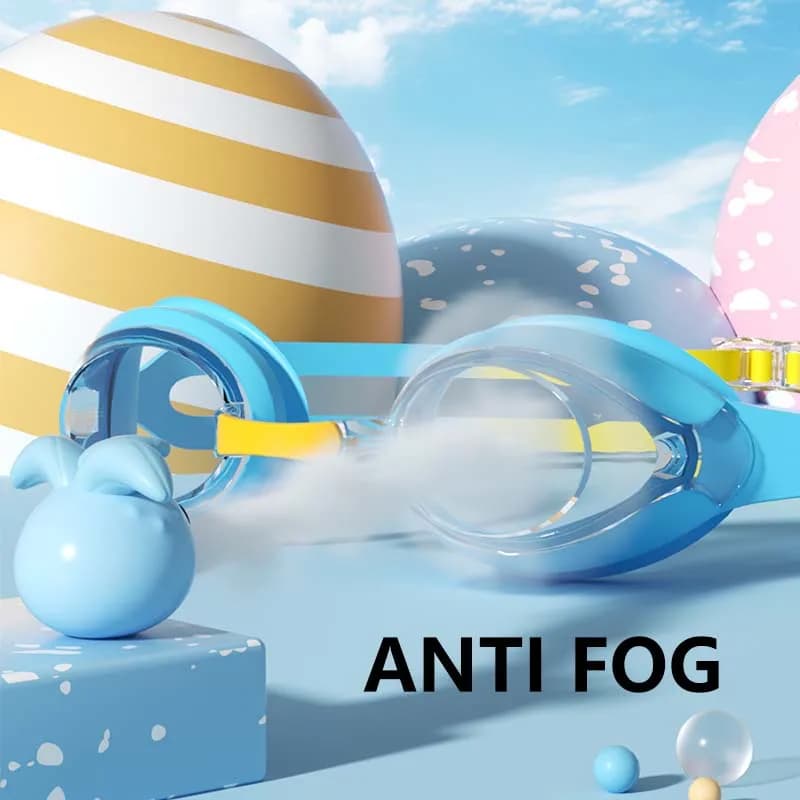 Lunettes de natation enfants anti-buée waterproof - Vision HD, verres électroplaqués ou transparents au choix