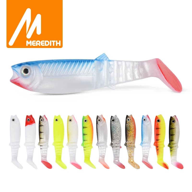 Leurres souples MEREDITH Cannibal 80-125mm shad et worm pour carnassiers - wobblers vibrants