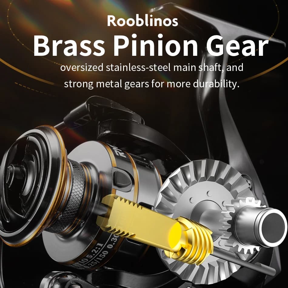 ROOBLINOS RY Spinning Reels Saltwater Freshwater Fishing Reel Ultralight Metal F
