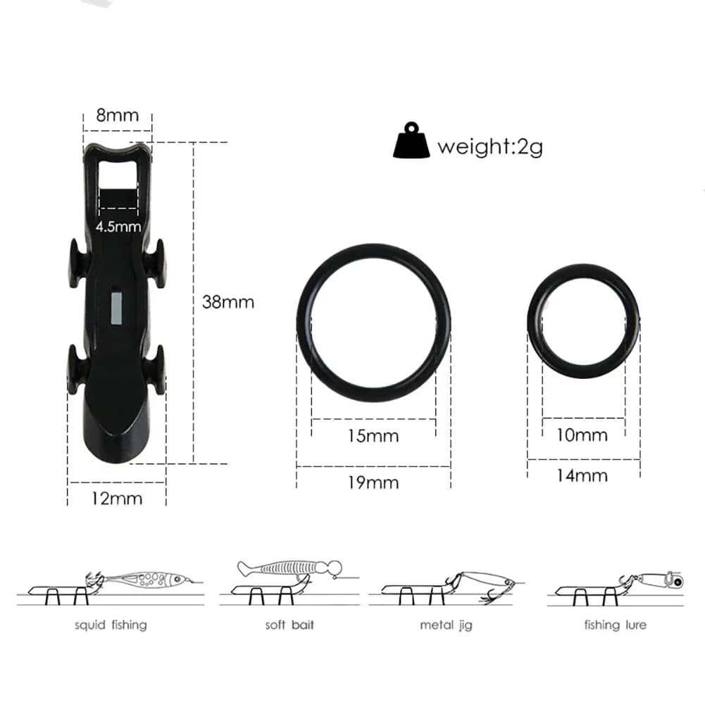 Porte-leurres magnétique pour canne à pêche 5 pièces, support de sécurité pour hameçons et leurres