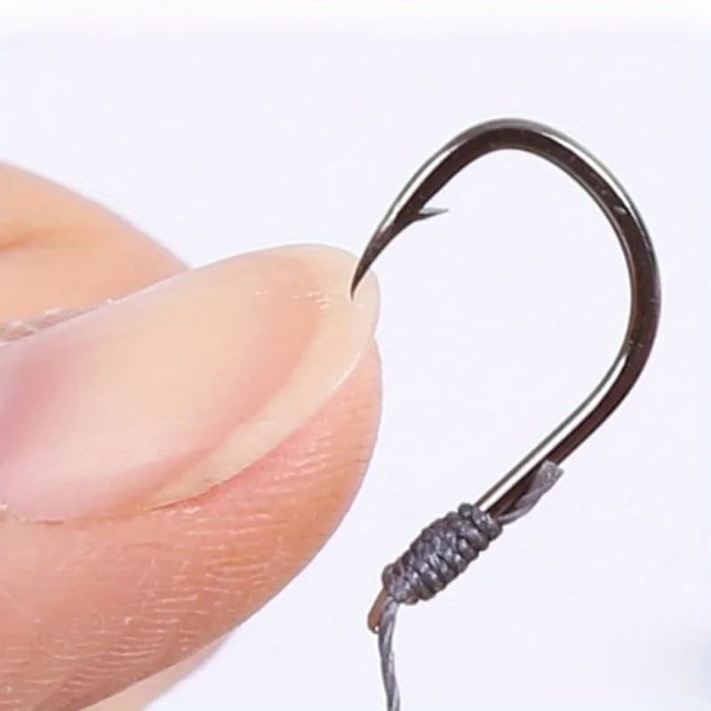 50 hameçons pré-montés Ackibbik pour pêche à la carpe avec ligne PE 3#-12# - Hooks micro taille